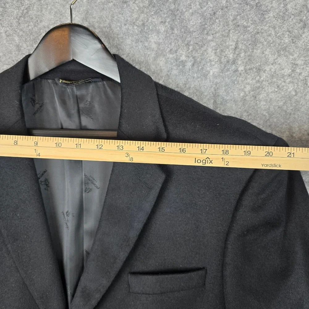 Pronto Moda Italia Men Black Lambswool Cashmere Blazer Charles 2B Sport Coat 50R - Picture 7 of 11